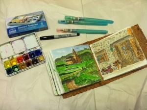 Watercolor supplies