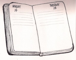diary calendar page